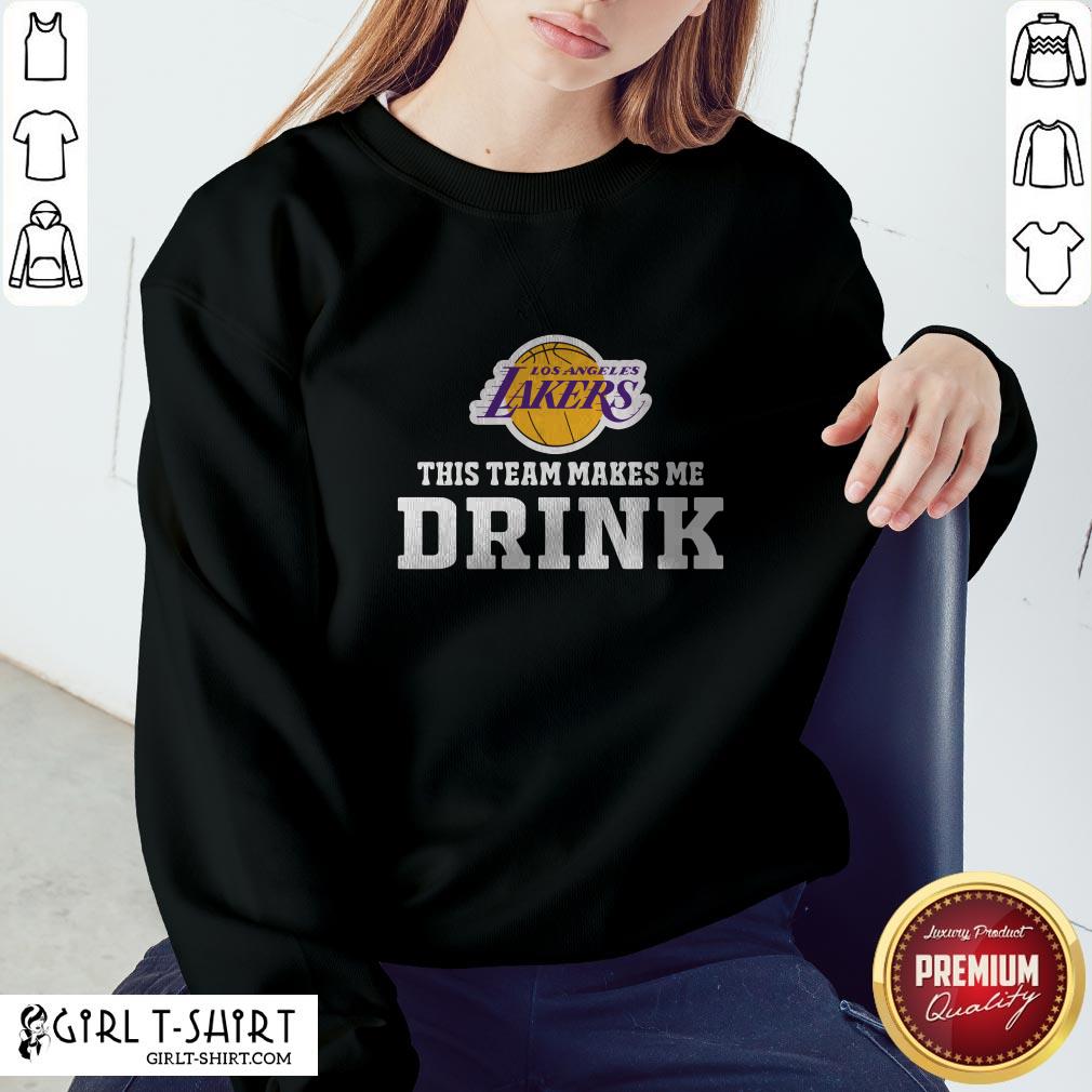 Nice Los Angeles Lakers This Team Makes Me Drink Shirt - Image 4