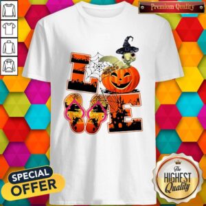 Nice Love Halloween Shorkie Witch Turtle Shirt