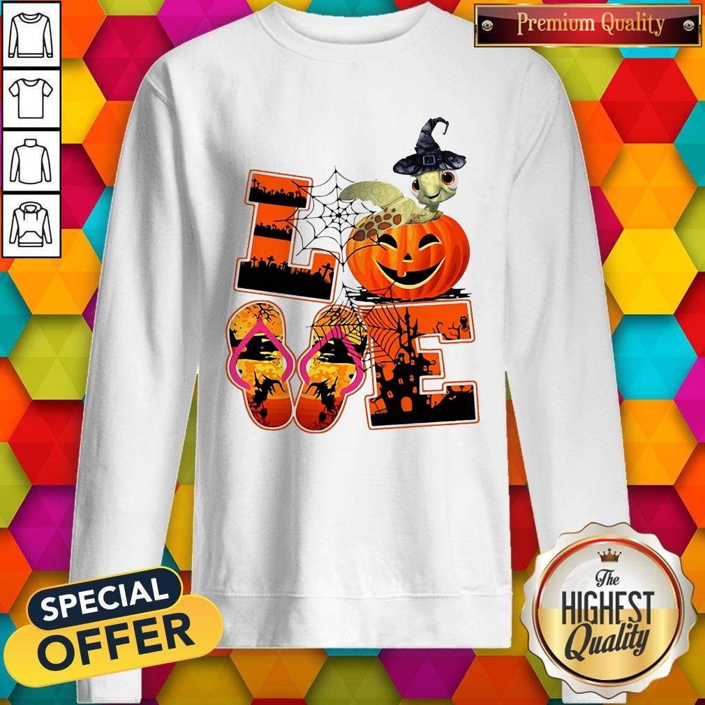 Nice Love Halloween Shorkie Witch Turtle Shirt - Image 5