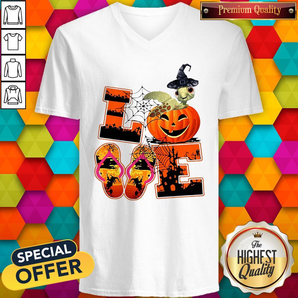 Nice Love Halloween Shorkie Witch Turtle Shirt - Image 3
