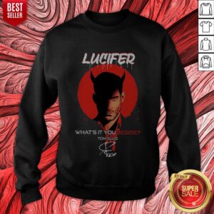 Alternative view of Nice Lucifer What’s It You Desire Tom Ellis Signature Shirt