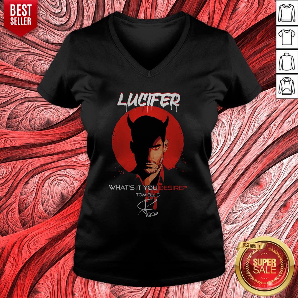 Nice Lucifer What’s It You Desire Tom Ellis Signature Shirt - Image 4