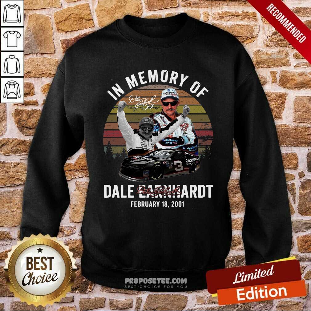 Nice Memory Of Dale Earnhardt February 18 2001 Vintage Signature Shirt - Image 5