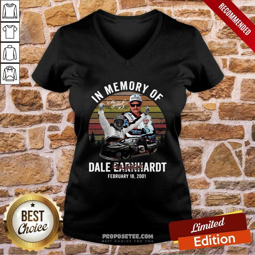 Nice Memory Of Dale Earnhardt February 18 2001 Vintage Signature Shirt - Image 3