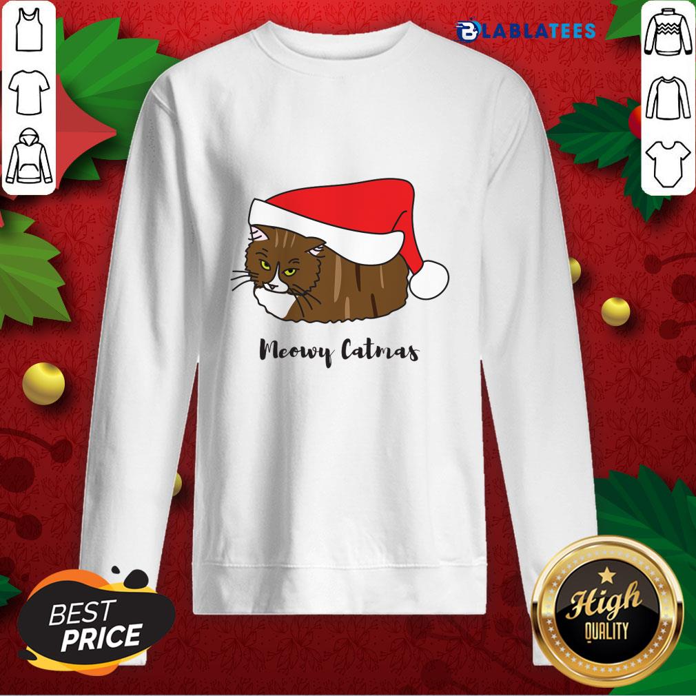 Nice Meowy Catmas Christmas Shirt - Image 2