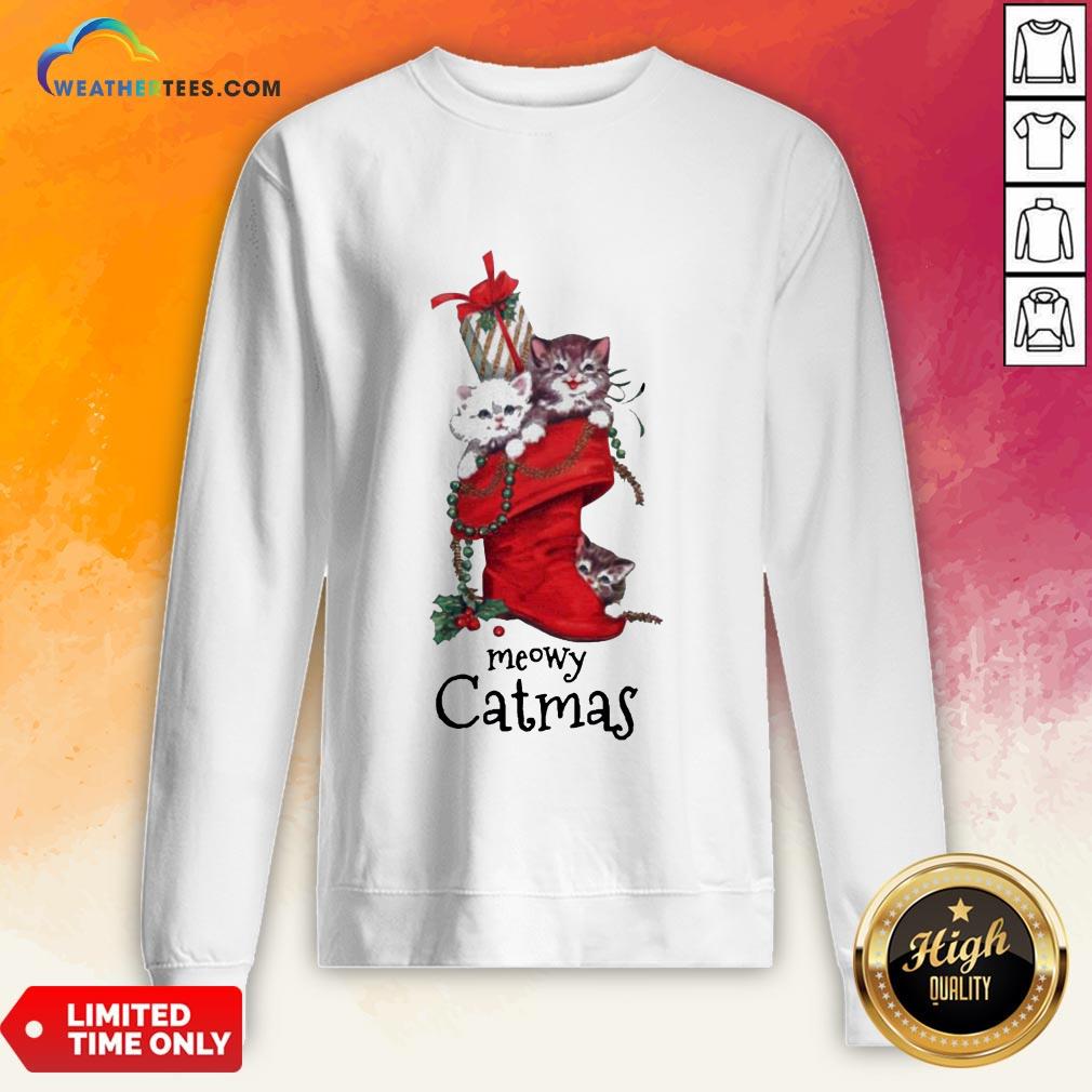 Nice Meowy Catmas Christmas Shirt - Image 4