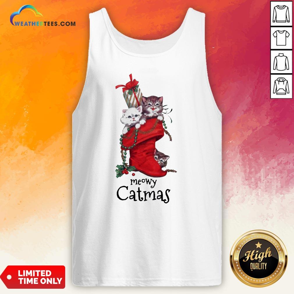 Nice Meowy Catmas Christmas Shirt - Image 3