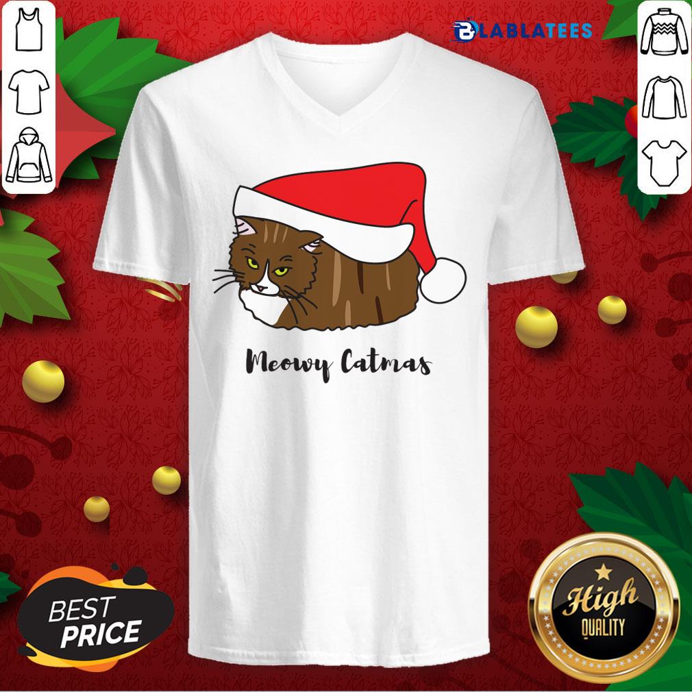 Nice Meowy Catmas Christmas Shirt - Image 4