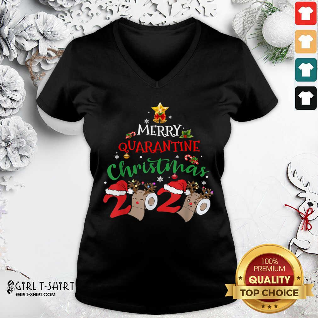 Nice Merry Quarantine Christmas 2020 Pajamas Matching Family Gift Shirt - Image 2