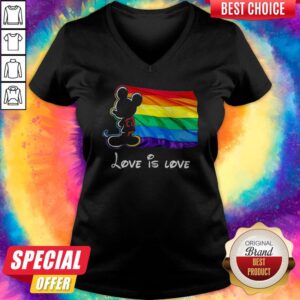 Alternative view of Nice Mickey Mouse Lgbt Pride Love Is Love Shirt