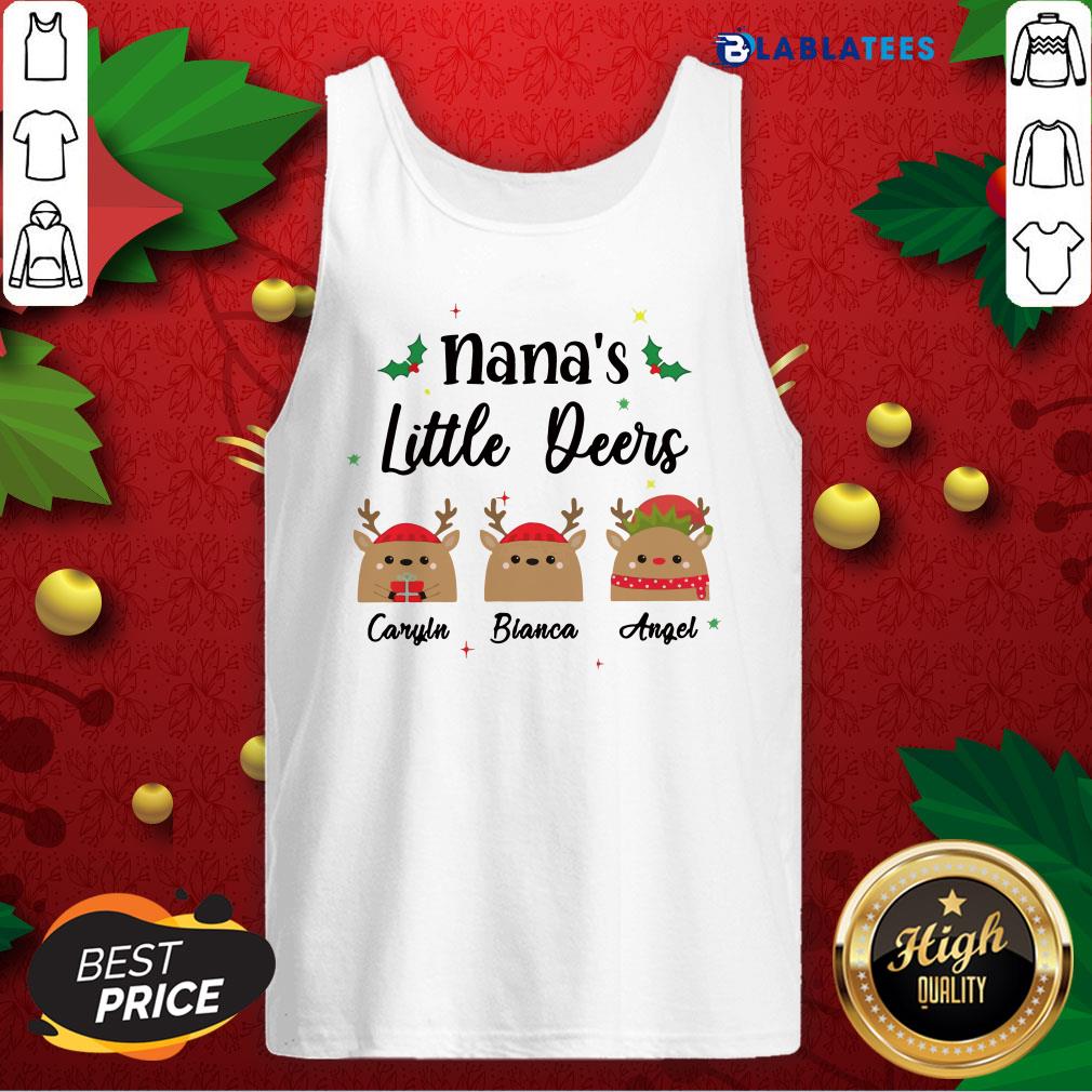 Nice Nana’s Little Deers Carlyn Bianca Angel Christmas Shirt - Image 4