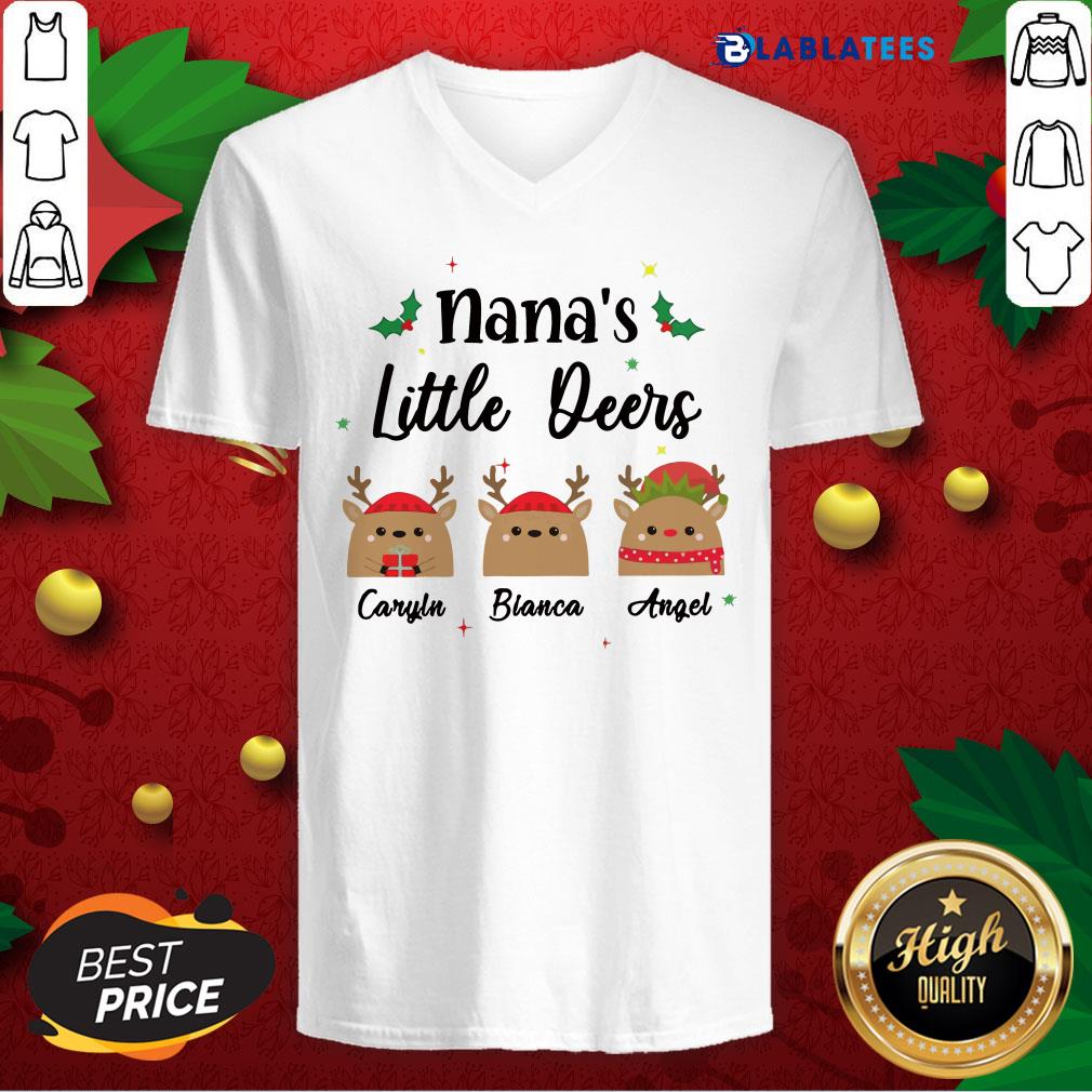 Nice Nana’s Little Deers Carlyn Bianca Angel Christmas Shirt - Image 3