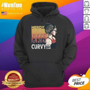 Alternative view of Nice Nerdy Dirty Inked And Curvy Book Girl Vintage Shirt