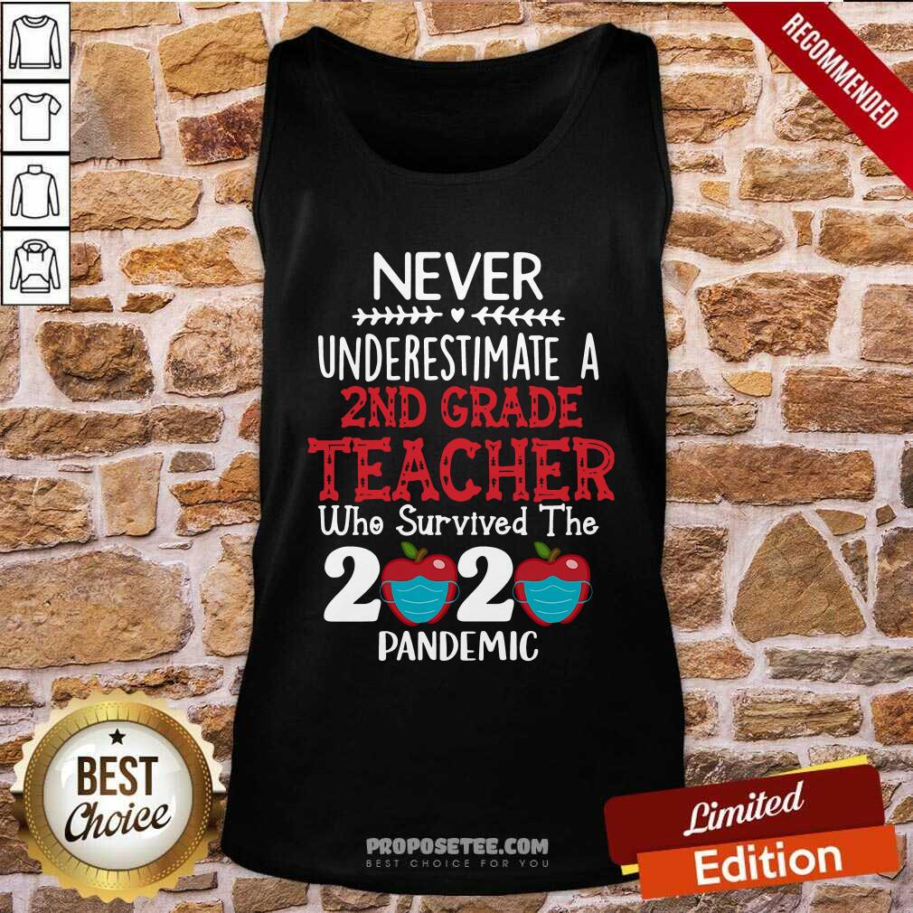 Nice Never Underestimate A 2nd Grade Teacher Who Survived 2020 Pandemic Shirt - Image 4