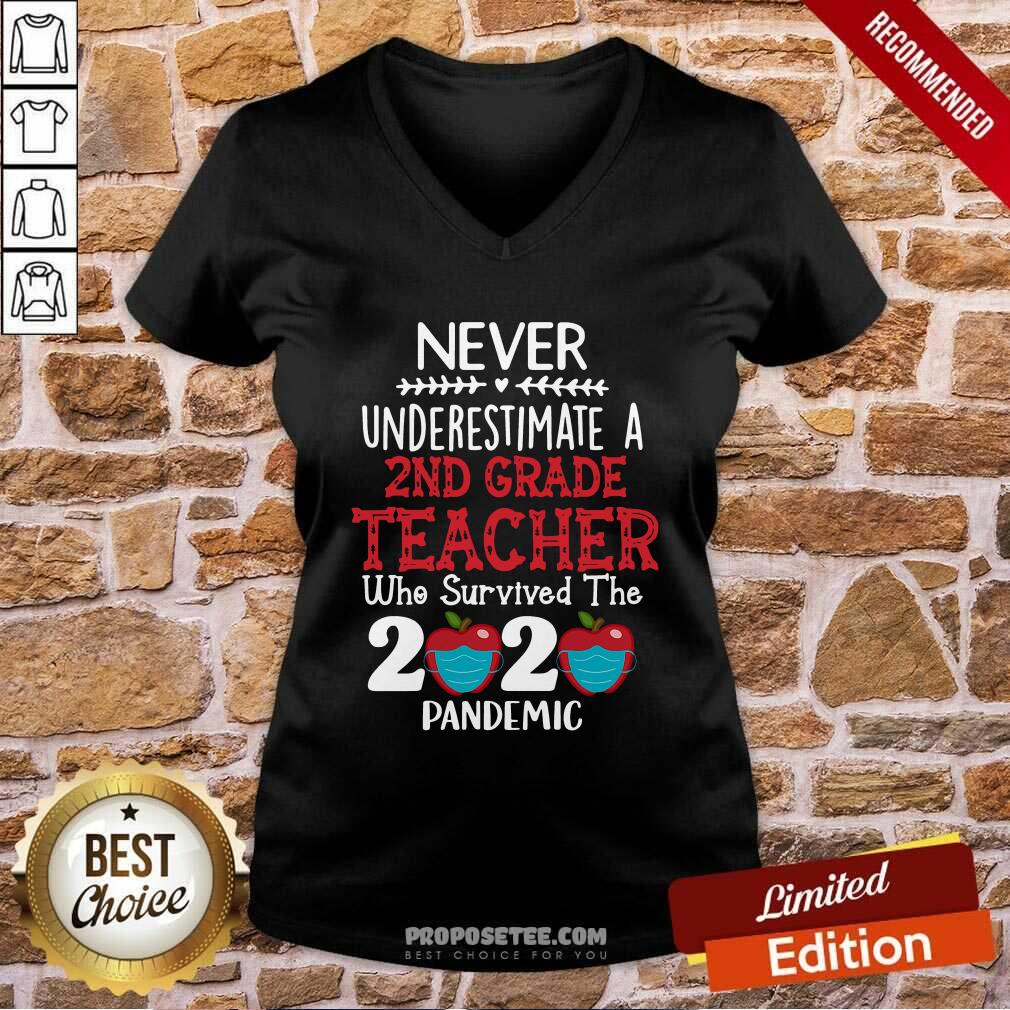 Nice Never Underestimate A 2nd Grade Teacher Who Survived 2020 Pandemic Shirt - Image 3