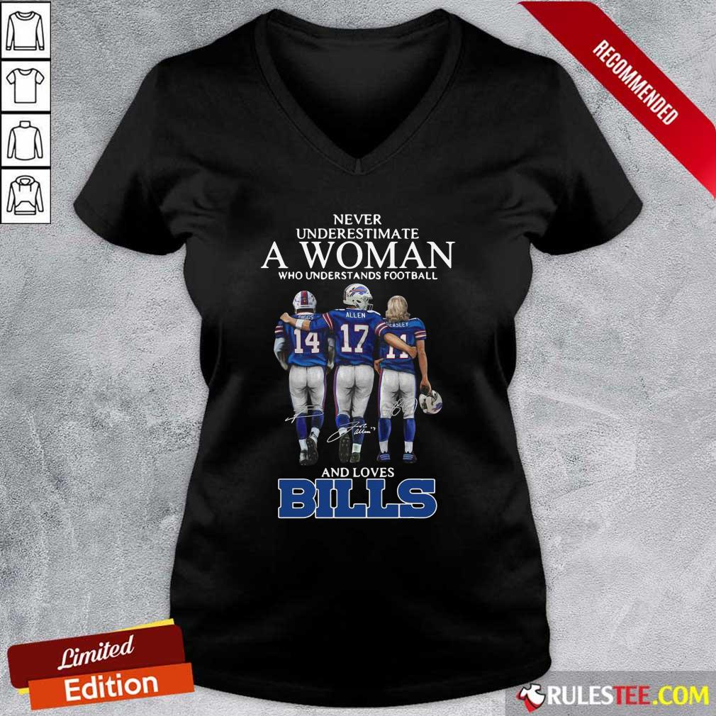 Nice Never Underestimate A Woman Who Understands Football And Loves Bills Shirt - Image 3
