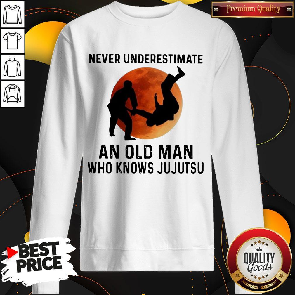 Nice Never Underestimate An Old Man Who Knows Jiu Jitsu Shirt - Image 4