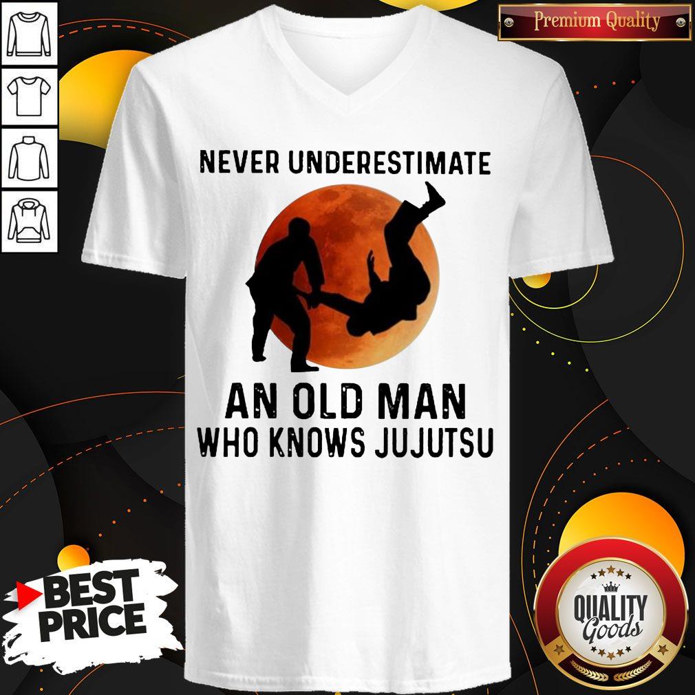 Nice Never Underestimate An Old Man Who Knows Jiu Jitsu Shirt - Image 2
