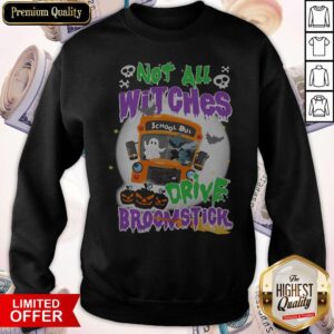 Alternative view of Nice Not All Witches Drive Broomstick Pumpkin Ghost Halloween Shirt