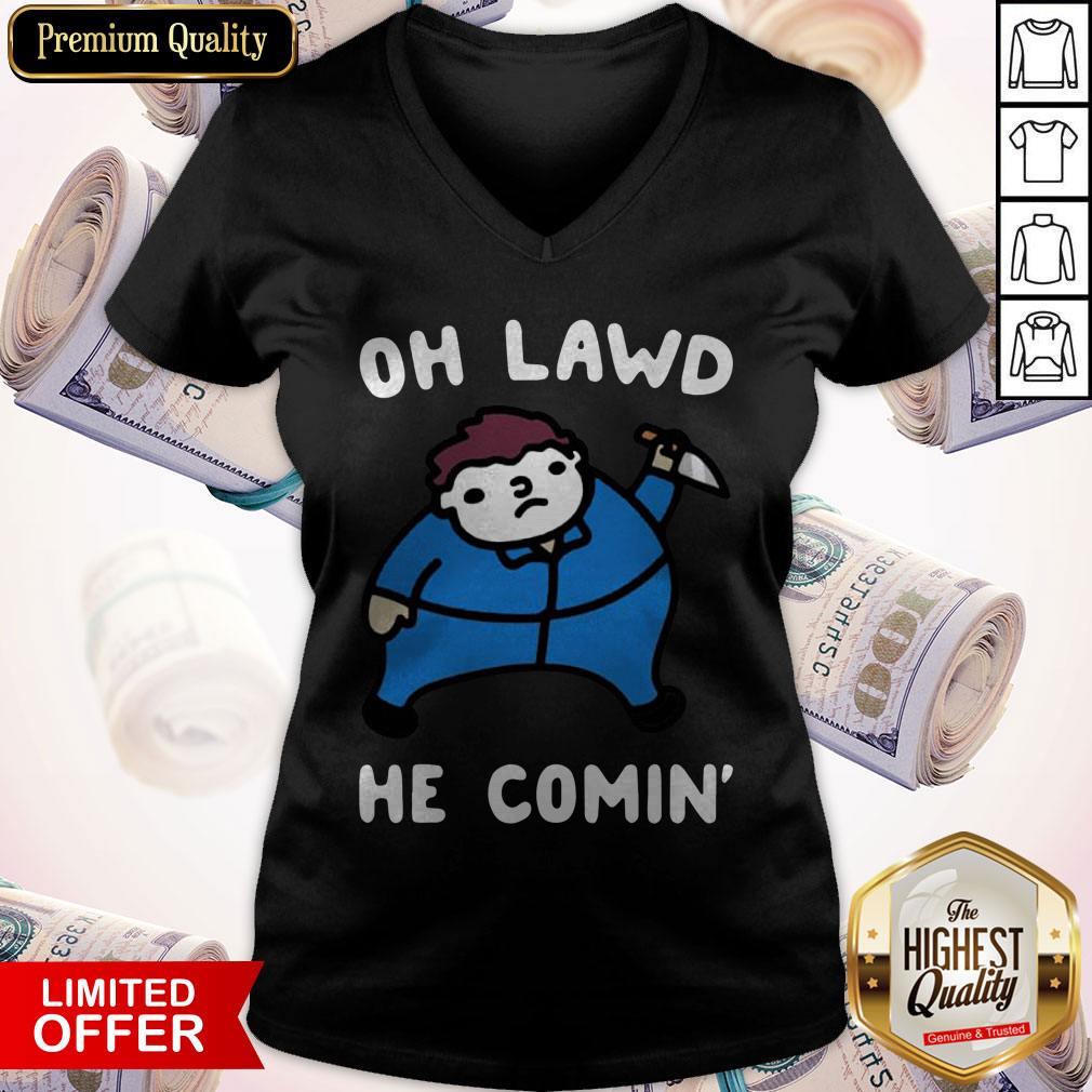 Nice Oh Lawd He Comin Shirt - Image 4
