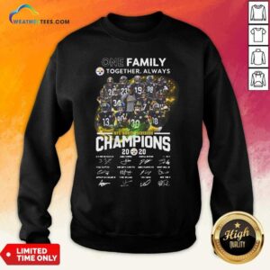 Alternative view of Nice One Family Pittsburgh Steelers Together Always Nfc North Division Champions Signatures Shirt