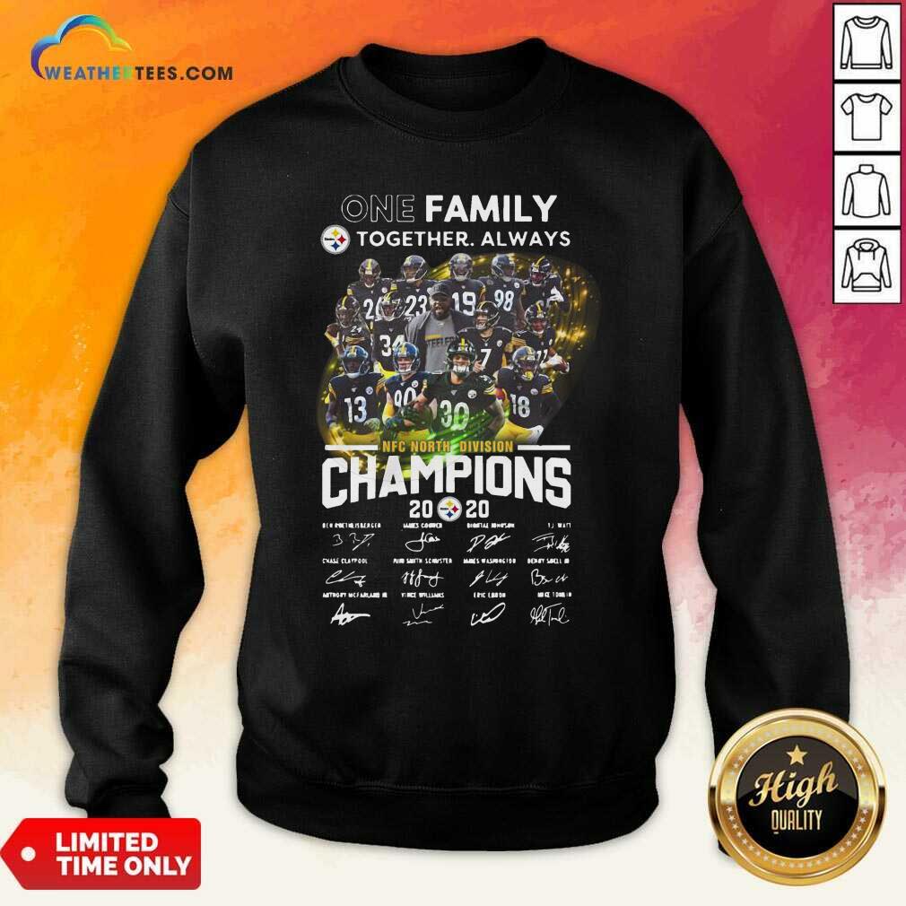 Nice One Family Pittsburgh Steelers Together Always Nfc North Division Champions Signatures Shirt - Image 2