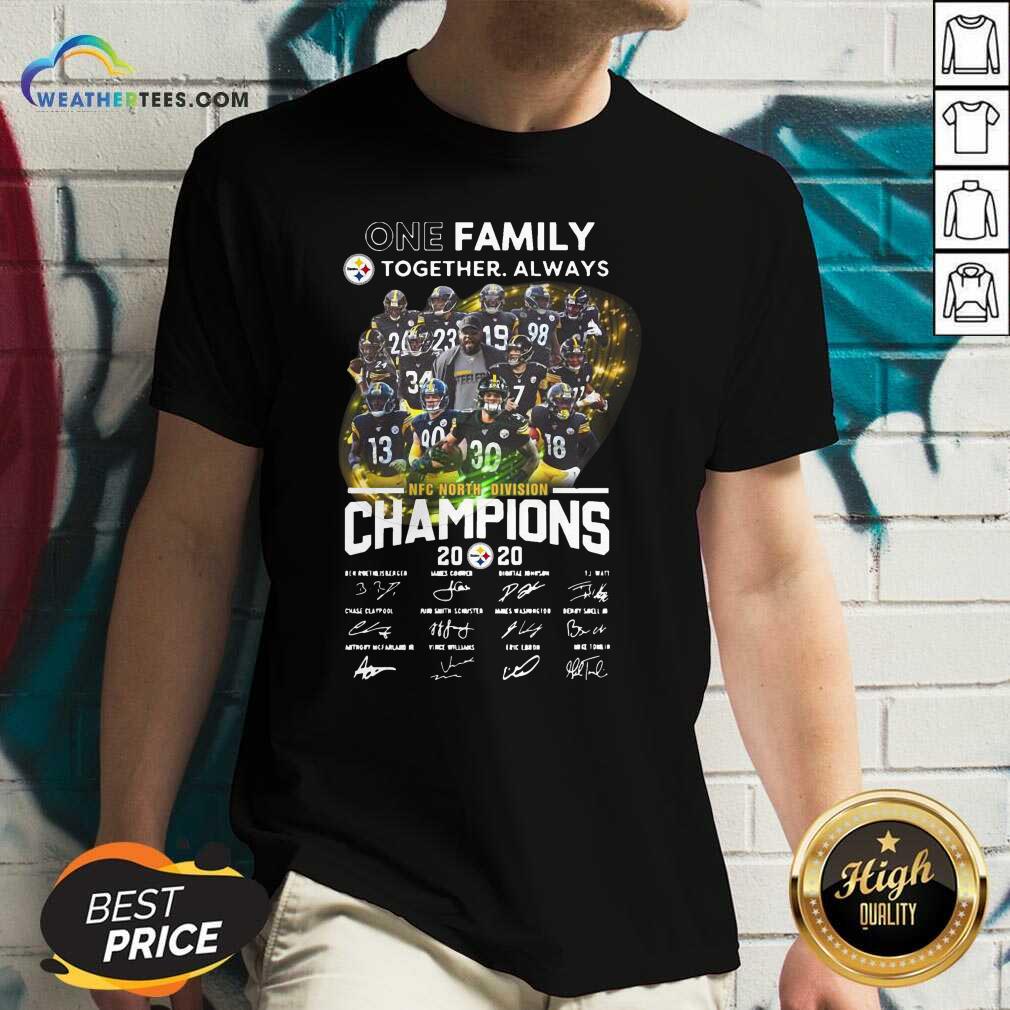 Nice One Family Pittsburgh Steelers Together Always Nfc North Division Champions Signatures Shirt - Image 3