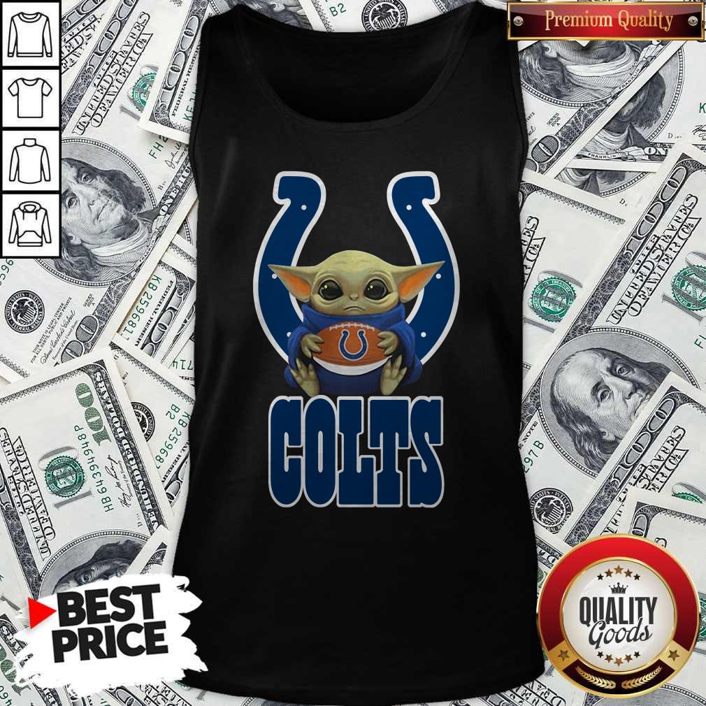 Nice Original Baby Yoda Hug Indianapolis Colts Football Shirt - Image 3