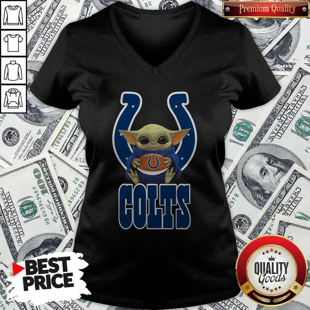 Nice Original Baby Yoda Hug Indianapolis Colts Football Shirt - Image 4
