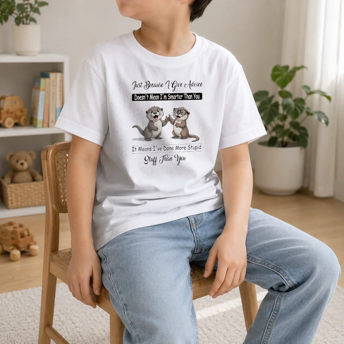 Nice Original Otters Just Because Give Advice Doesn't Mean I'm Smarter Than You Shirt - Image 9