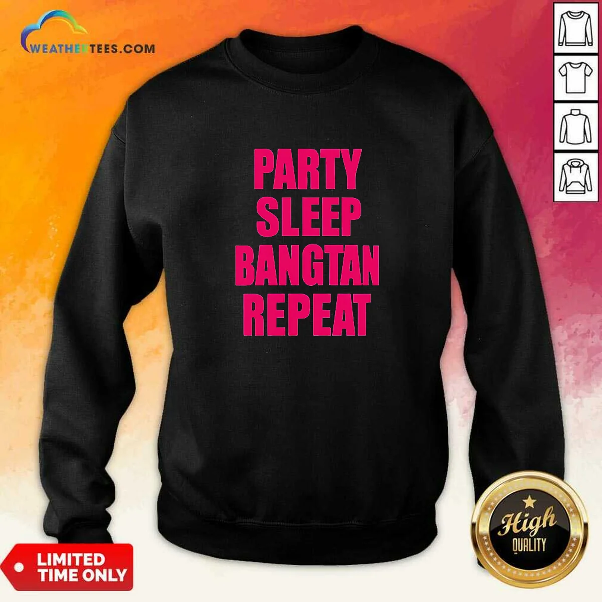 Nice Party Sleep Bangtan Repeat Shirt - Image 4