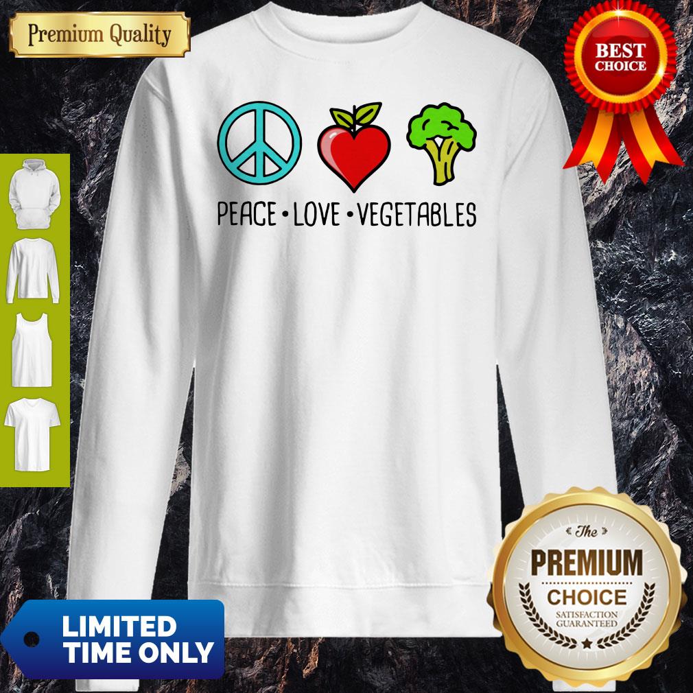 Nice Peace Love Vegetables Shirt - Image 4
