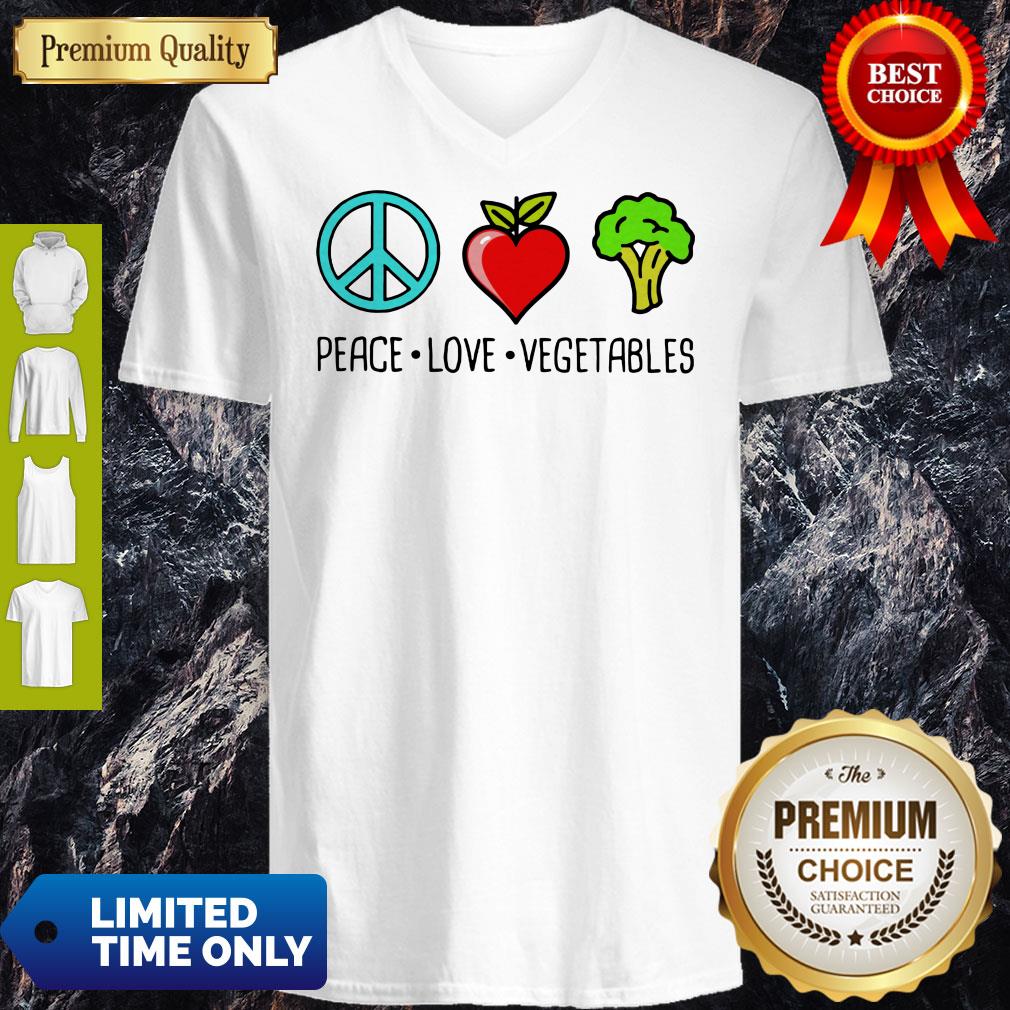 Nice Peace Love Vegetables Shirt - Image 2