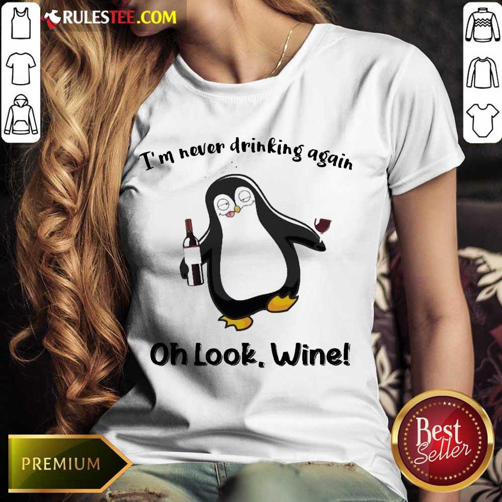 Nice Penguins Drinking Wine Great 4 Shirt - Image 3