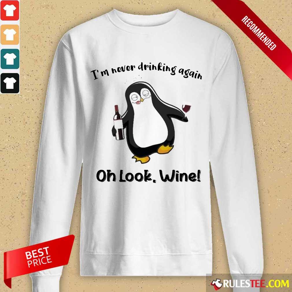 Nice Penguins Drinking Wine Great 4 Shirt - Image 2
