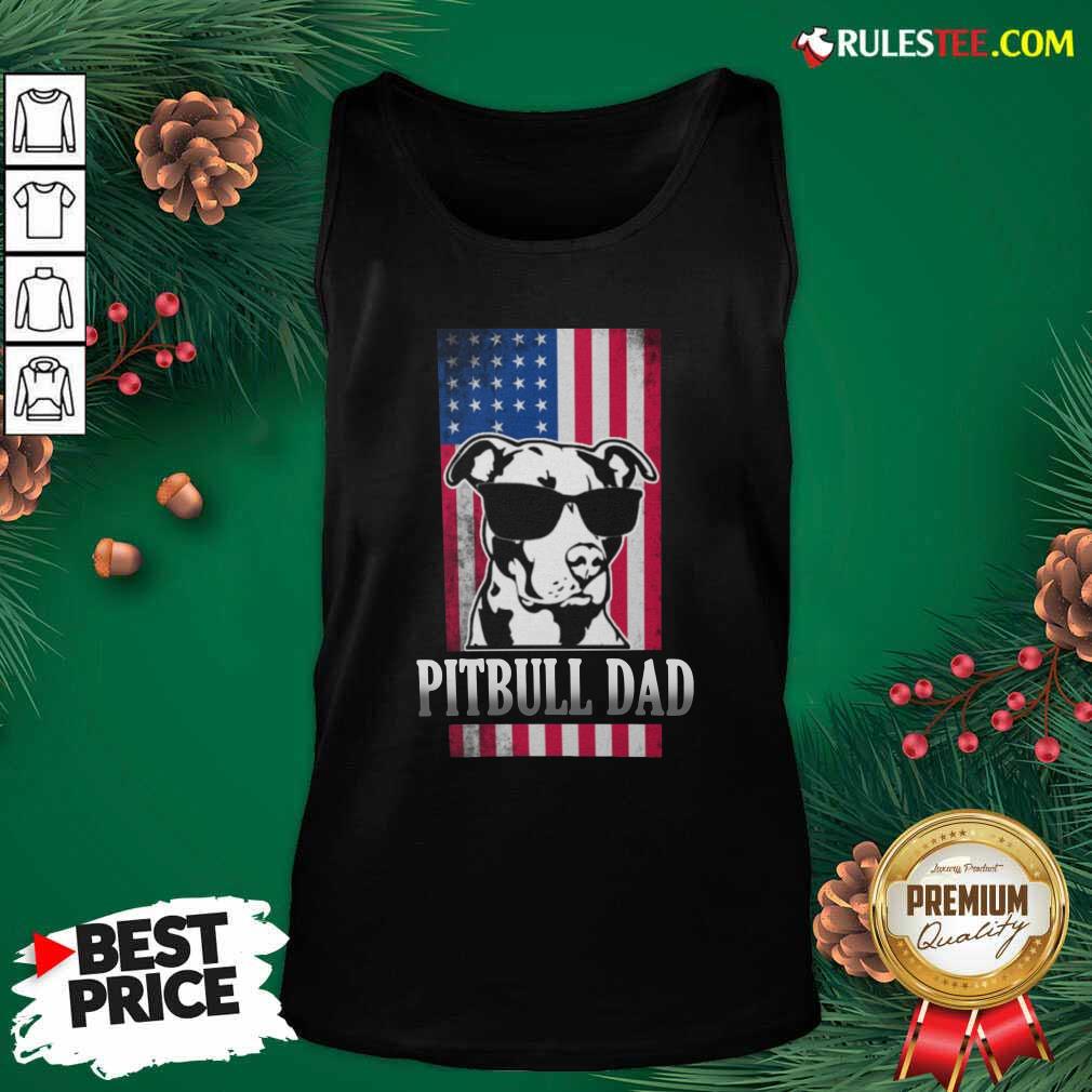 Nice Pitbull Dad American Flag Shirt - Image 4