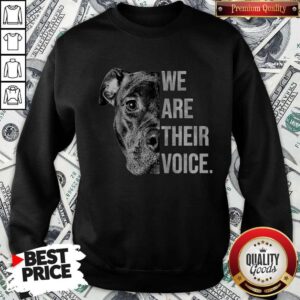 Alternative view of Nice Pitbull Dog We Are Their Voice Shirt