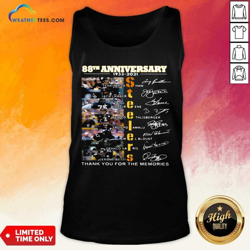 Nice Pittsburgh Steelers Football 88th Anniversary Thank You For The Memories Signatures Shirt - Image 3
