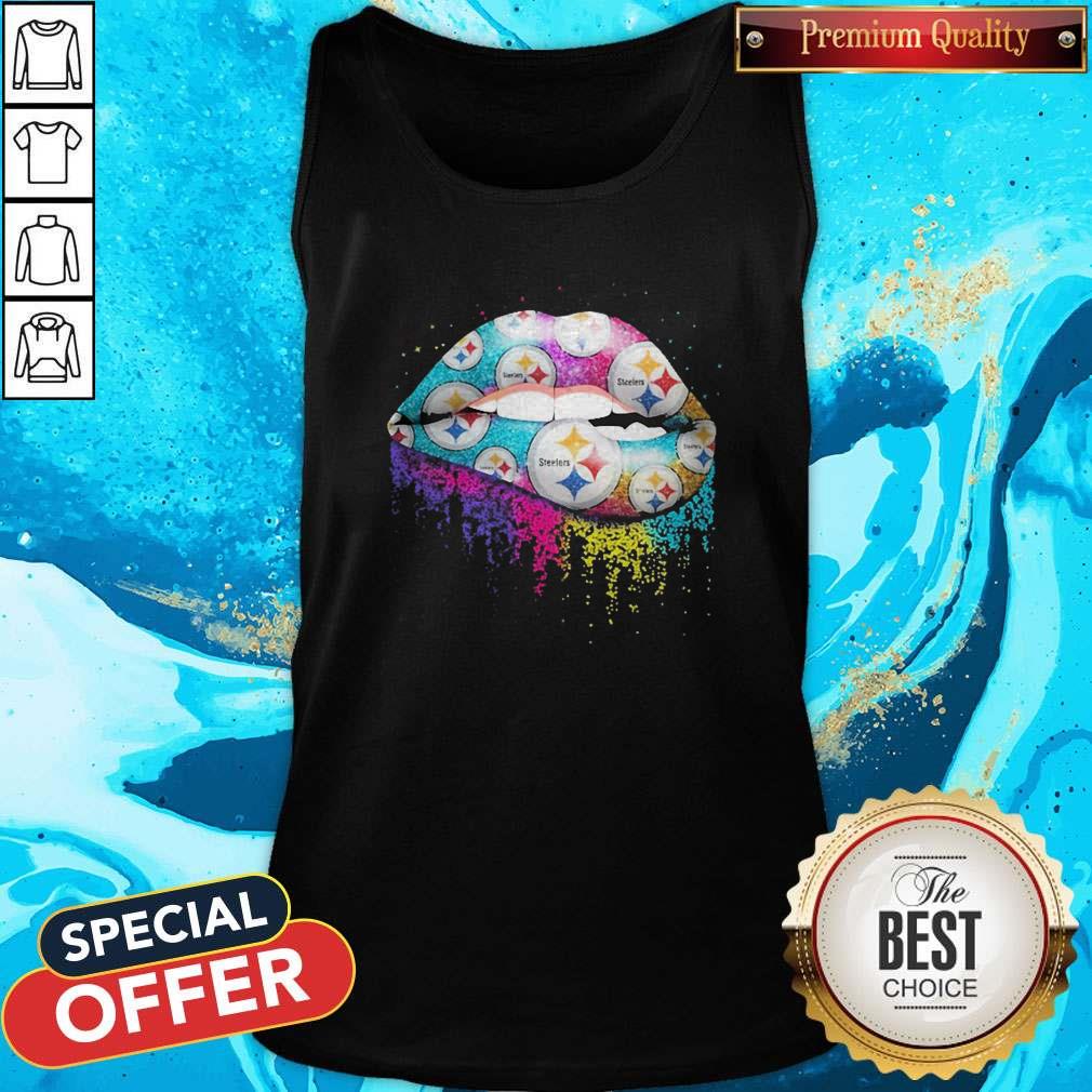Nice Pittsburgh Steelers Lips Diamond Shirt - Image 4