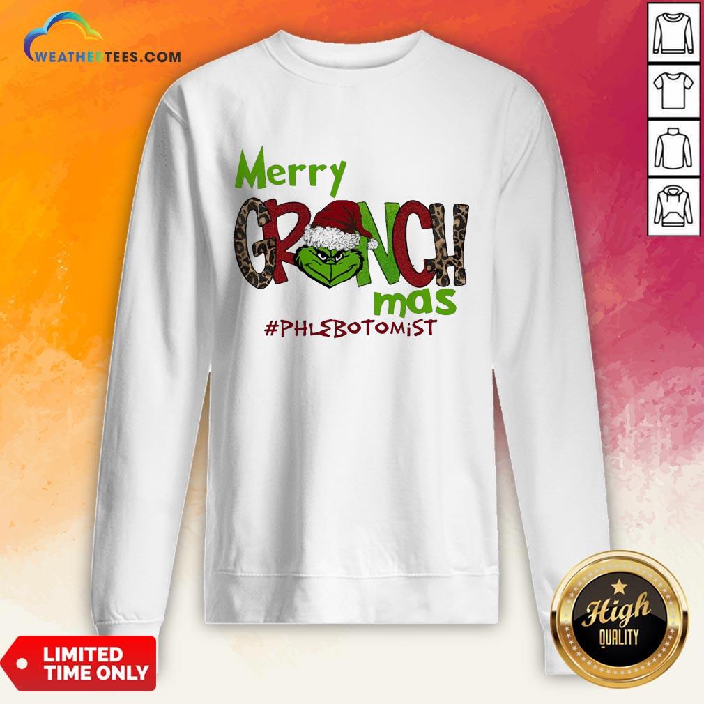 Nice Premium Merry Grinchmas Phlebotomist Christmas Shirt - Image 4