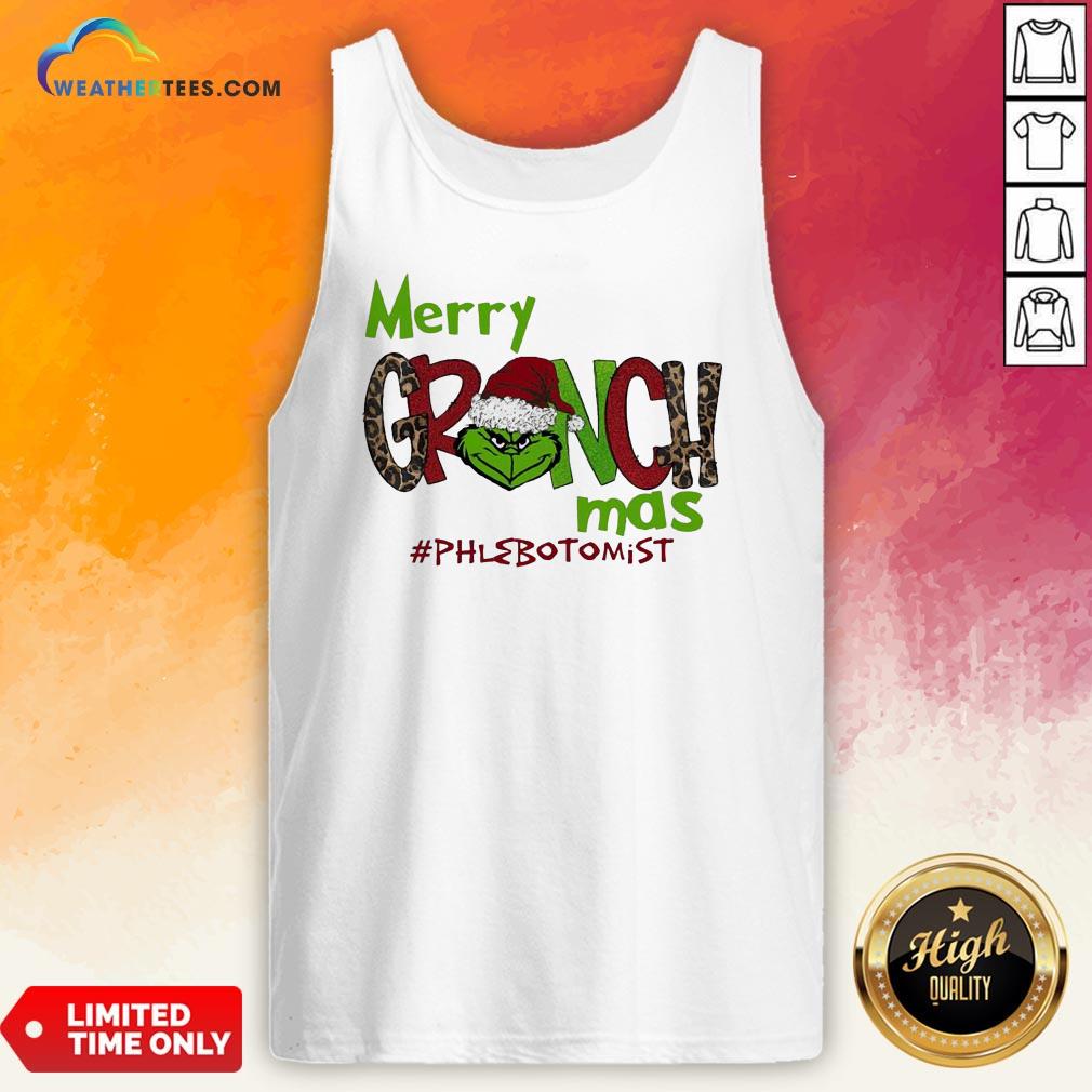 Nice Premium Merry Grinchmas Phlebotomist Christmas Shirt - Image 3