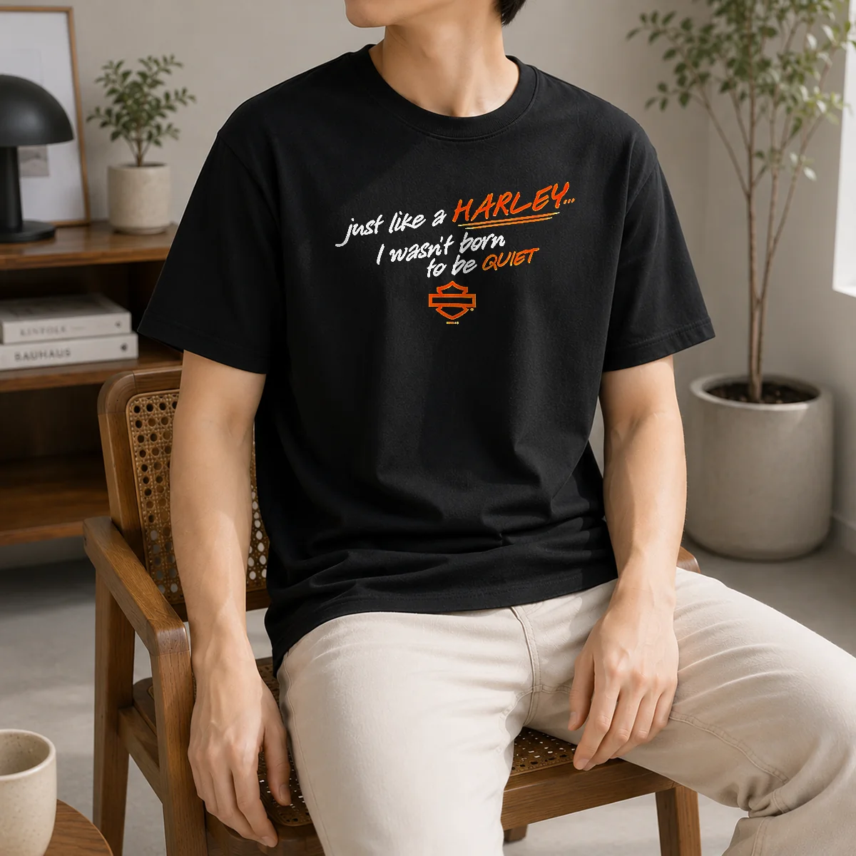 Nice Pretty Just Like A Harley I Wasn't Born To Be Quiet Shirt