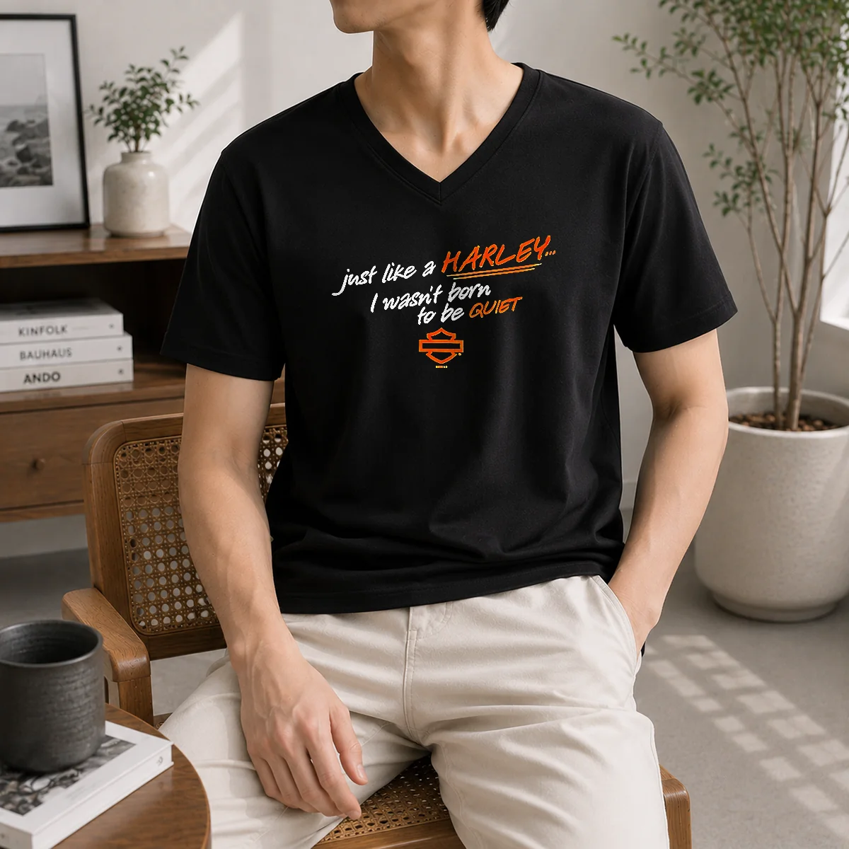Nice Pretty Just Like A Harley I Wasn't Born To Be Quiet Shirt - Image 2