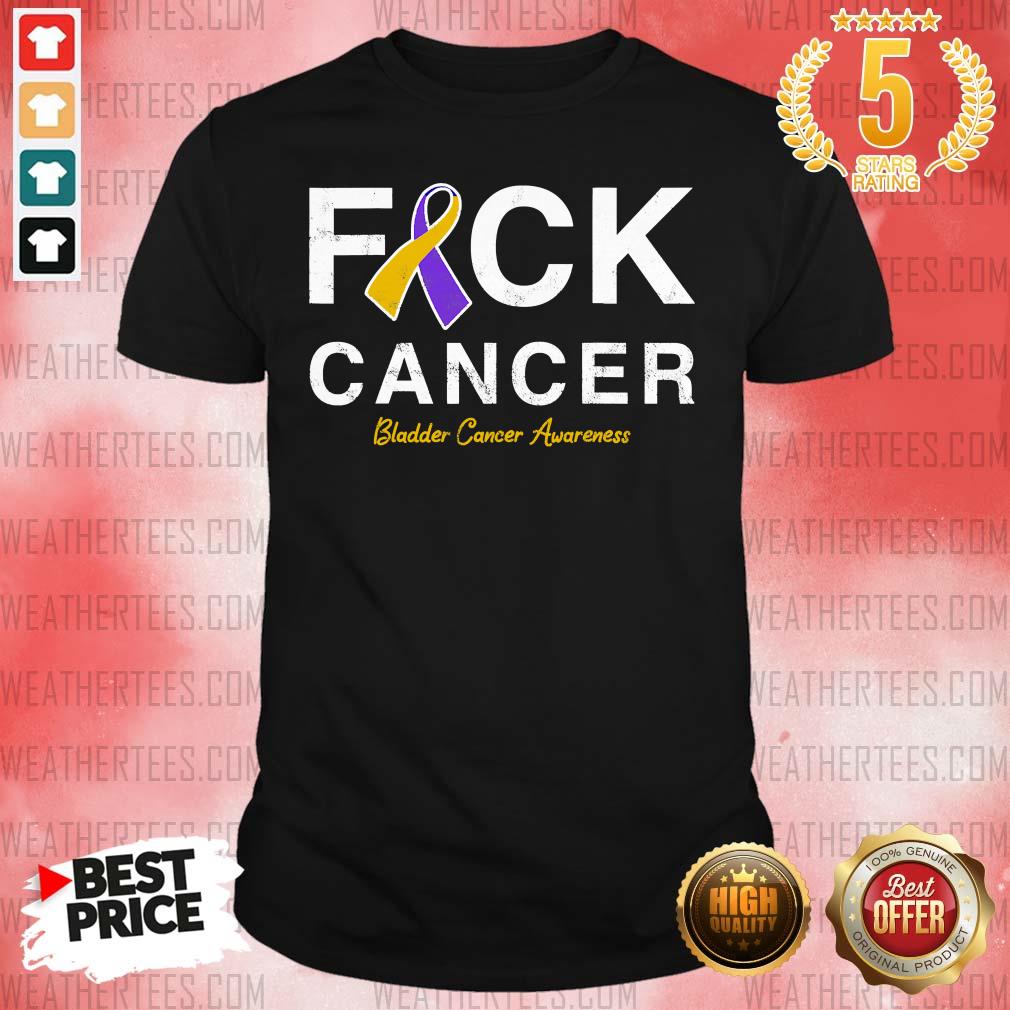 Nice Raise Support Bladder Ribbon Cancer Awareness Pun Shirt
