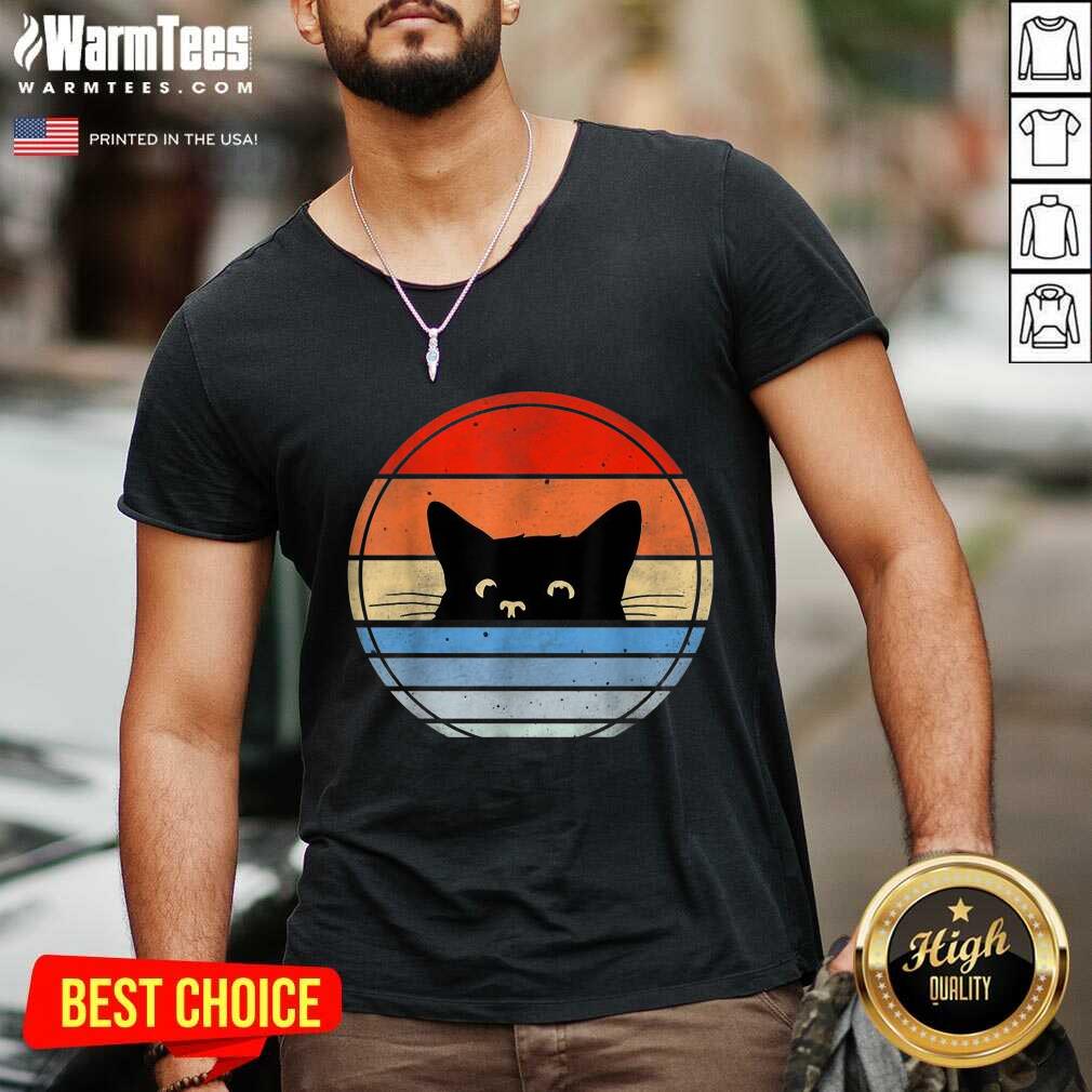 Nice Retro Black Cat Enthusiastic 46 Shirt - Image 5