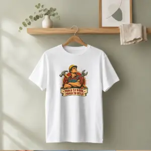 Alternative view of Nice Retro Labour Day Hardworking Laborer Pride Shirt