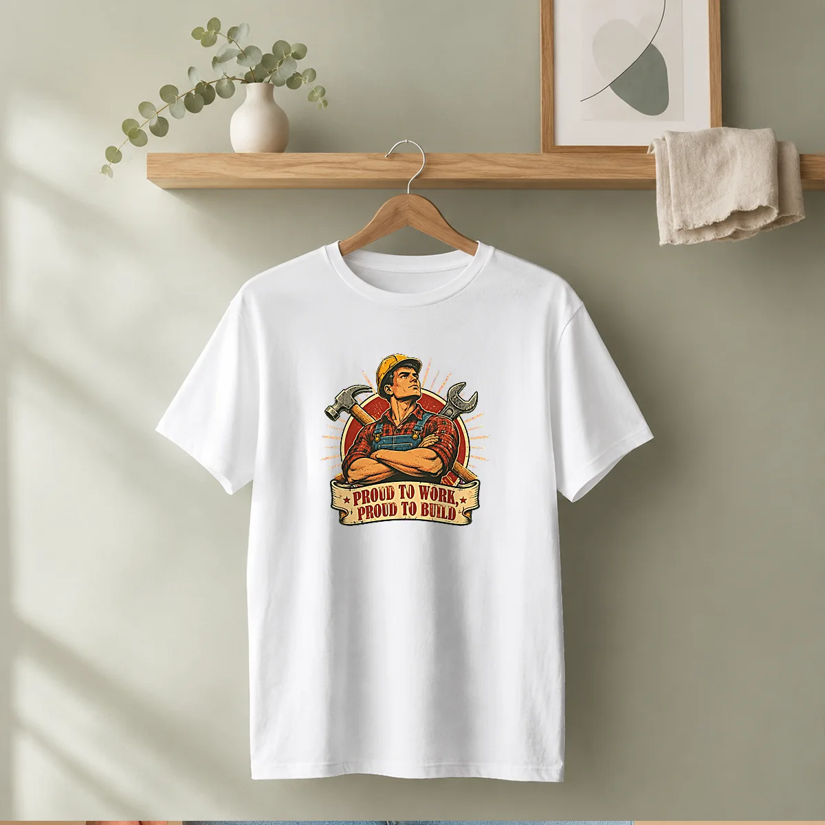 Nice Retro Labour Day Hardworking Laborer Pride Shirt - Image 2