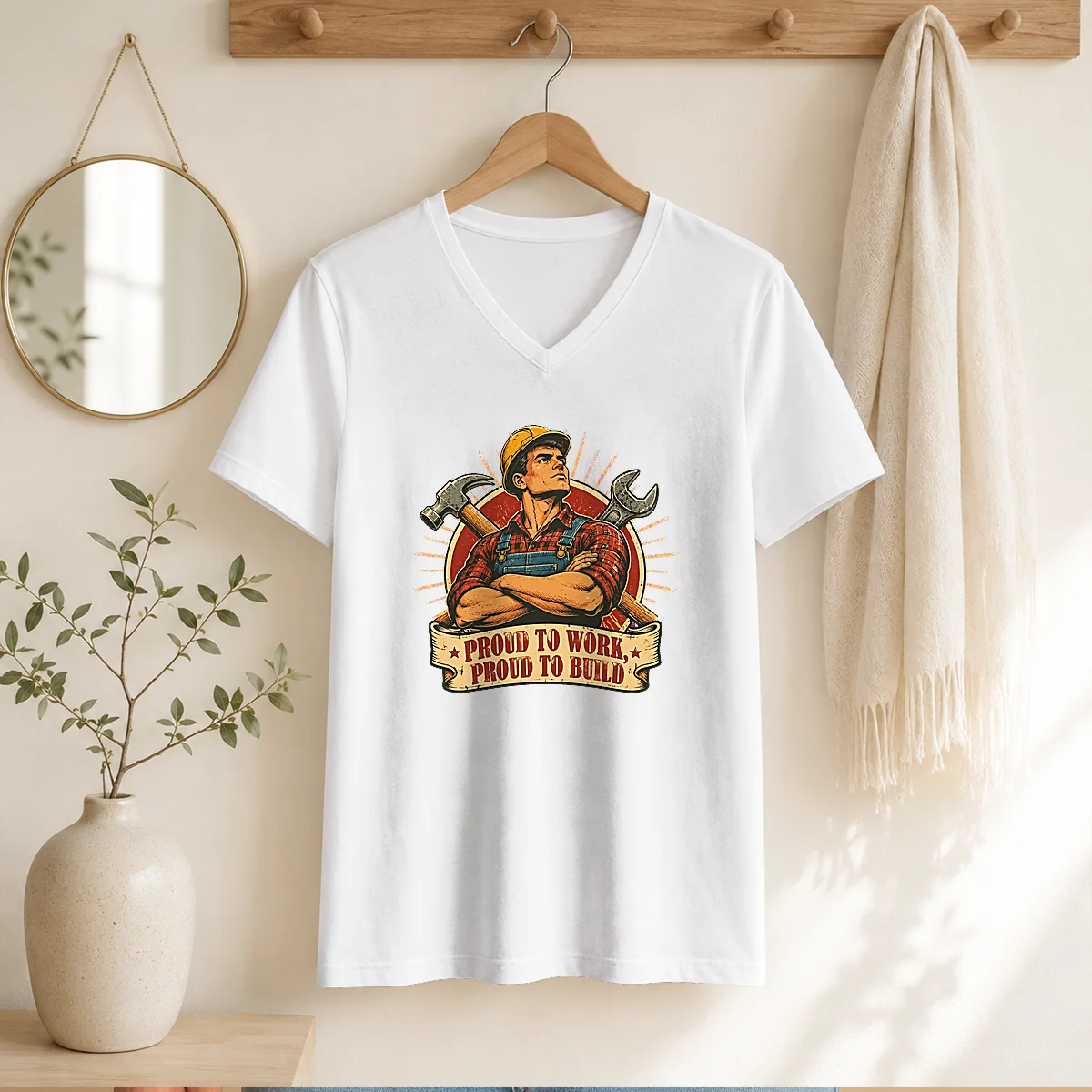 Nice Retro Labour Day Hardworking Laborer Pride Shirt - Image 7