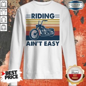 Alternative view of Nice Riding Ain't Easy Bike Vintage Retro Shirt