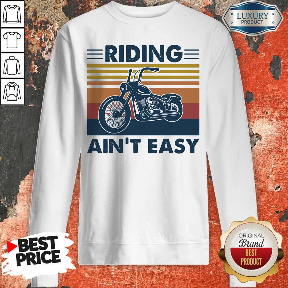 Nice Riding Ain't Easy Bike Vintage Retro Shirt - Image 2
